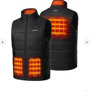 ORORO MEN'S CLASSIC HEATED VEST - BLACK XLT